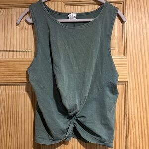 90 Degree By Reflex Olive Twist-Front Tank Top